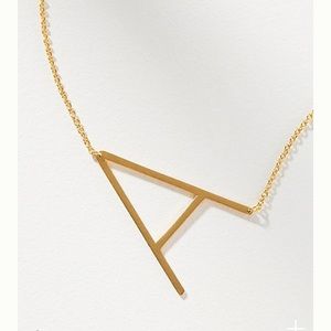 Anthropologie monogram necklace “A”